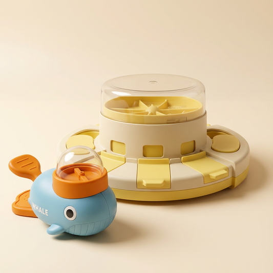 SmartPaw Starter Set – SmartDish™ Press Plate + AquaWhale™ Treat Dispenser