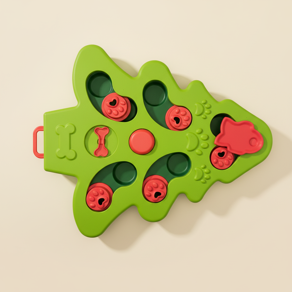 JollyPaw™ Holiday Feeder – Interactive Puzzle Toy